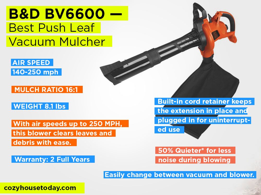 Black and Decker BV6600 Review, Pros and Cons. Check for our top Best Leaf Vacuum Mulcher in 2017