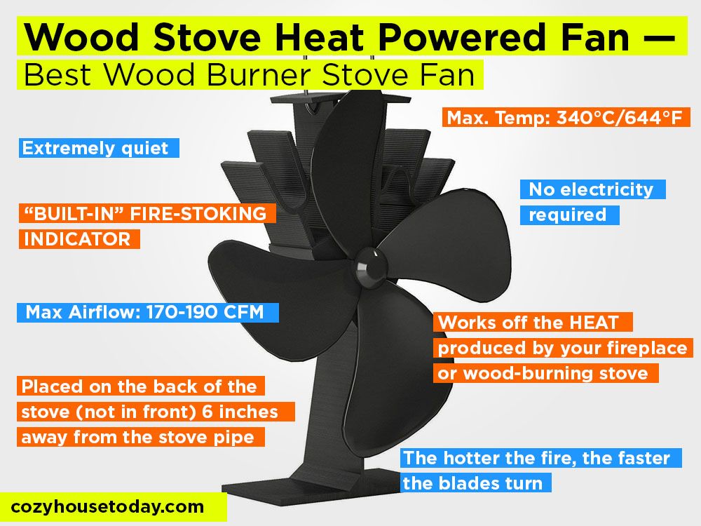 Wood Stove Heat Powered Fan Review, Pros and Cons. Check our Best Wood Burner Stove Fan in 2017