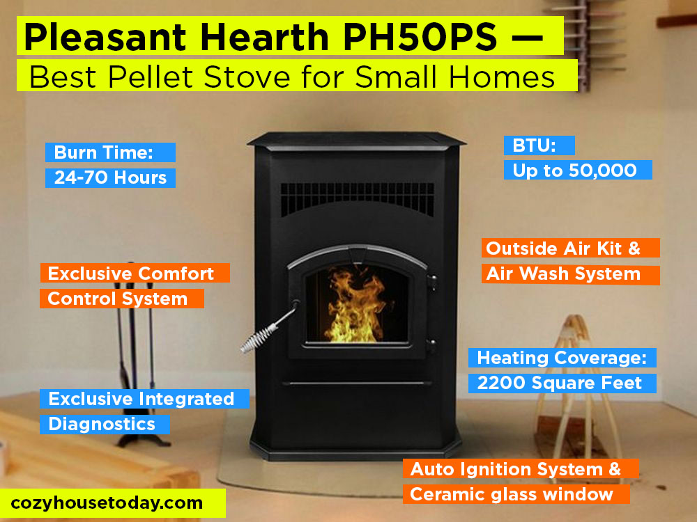 Pleasant Hearth PH50PS Review, Pros and Cons. Check our Best Pellet Stove for Small Homes 2018