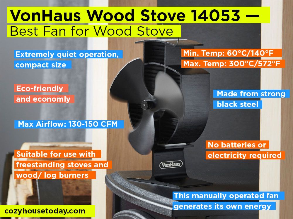 VonHaus Wood Stove 14053 Review, Pros and Cons. Check our Best Fan for Wood Stove in 2017