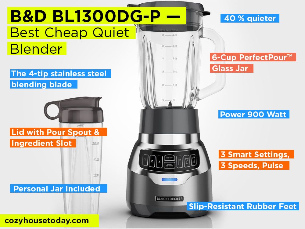 BLACK+DECKER BL1300DG-P Review, Pros and Cons. Check our Best Cheap Quiet Blender in 2017