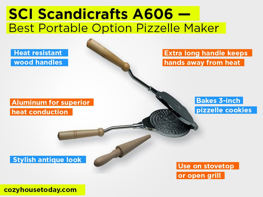 SCI Scandicrafts A606 Review, Pros and Cons. Check our Best Portable Option Pizzelle Maker in 2017