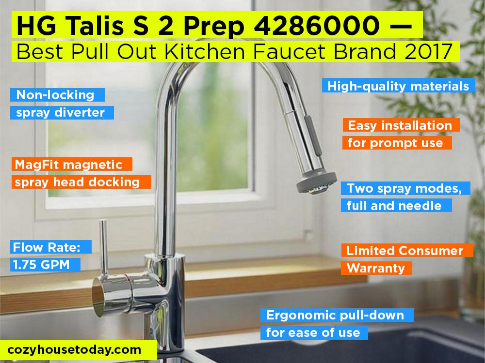 HG Talis S 2 Prep 4286000 Review, Pros and Cons. Check our Best Pull Out Kitchen Faucet Brand 2017