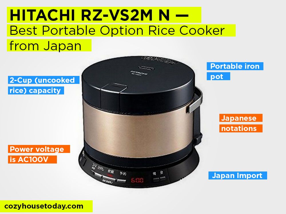 HITACHI RZ-VS2M N Review, Pros and Cons. Check our Best Portable Option Rice Cooker from Japan in 2017