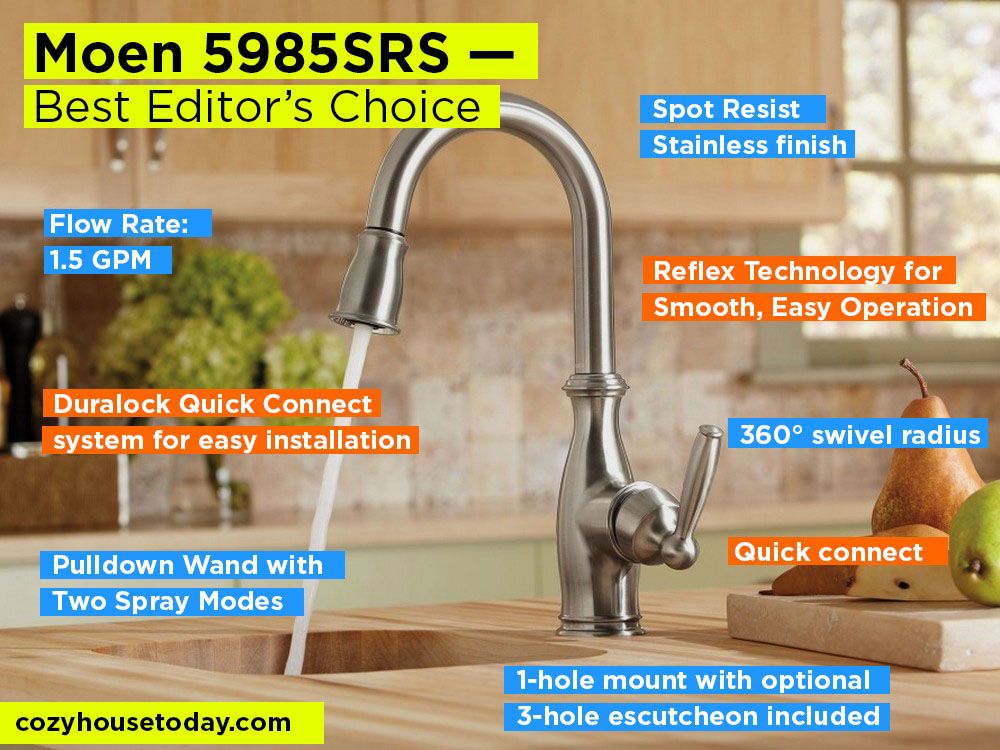 Moen 5985SRS Review, Pros and Cons. Check our Best Editor’s Choice 2017