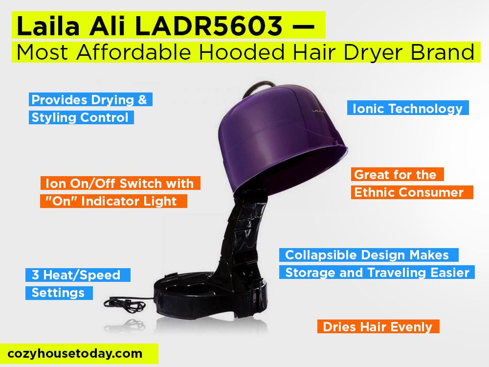 Laila Ali LADR5603 Review, Pros and Cons. Check our Most Affordable Hooded Hair Dryer Brand 2017