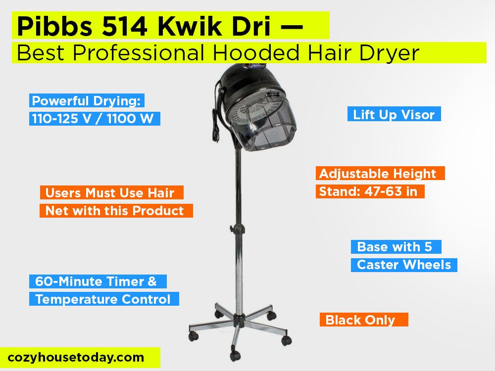Pibbs 514 Kwik Dri Review, Pros and Cons. Check our Best Professional Hooded Hair Dryer 2017