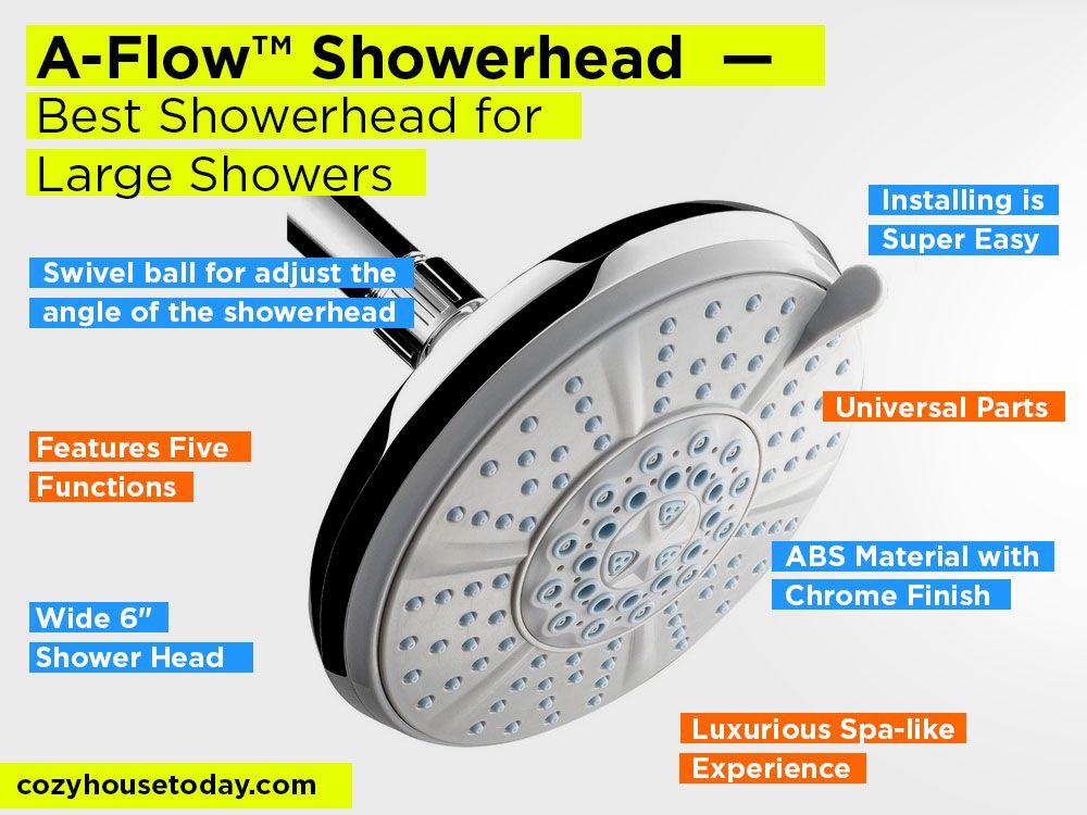 A-Flow™ Showerhead Review, Pros and Cons. Check our Best Showerhead for Large Showers 2018