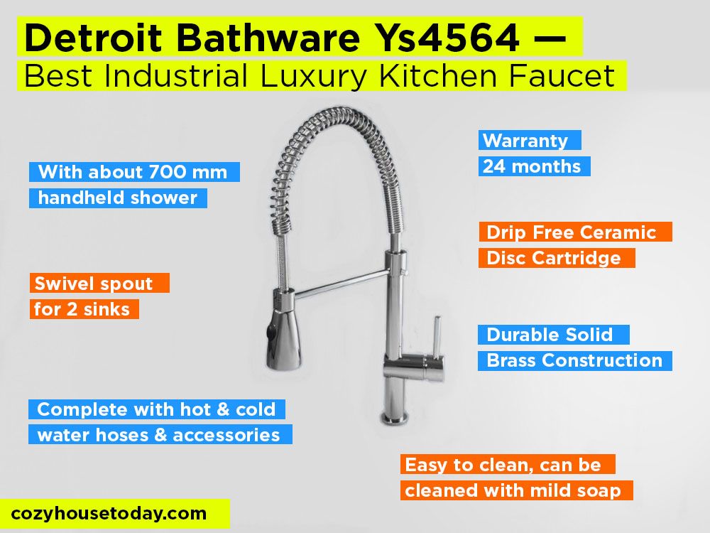 Detroit Bathware Ys4564 Review, Pros and Cons. Check our Best Industrial Luxury Kitchen Faucet 2018