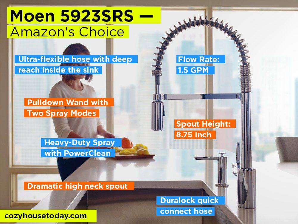 Moen 5923SRS Review, Pros and Cons. Check our Amazon's Choice 2018