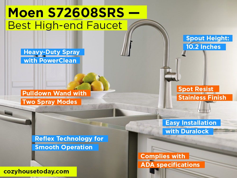Moen S72608SRS Review, Pros and Cons. Check our Best High-end Faucet 2018