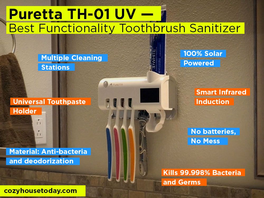 Puretta TH-01 UV Review, Pros and Cons. Check our Best Functionality Toothbrush Sanitizer 2017-2018