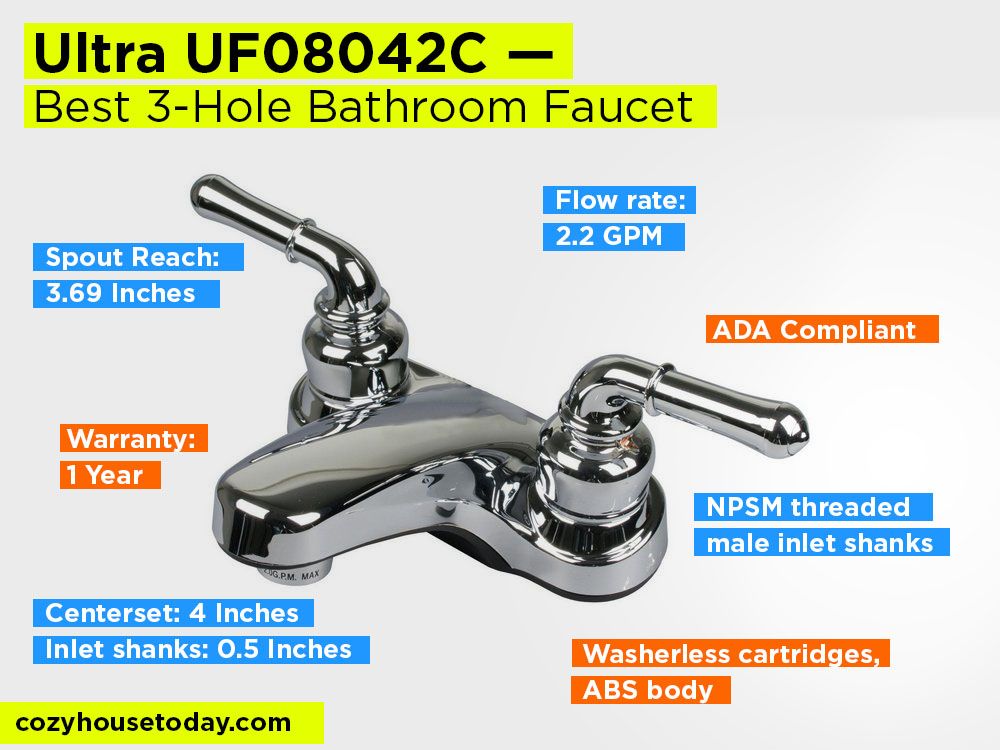 Ultra UF08042C Review, Pros and Cons. Check our Best 3-Hole Bathroom Faucet 2018