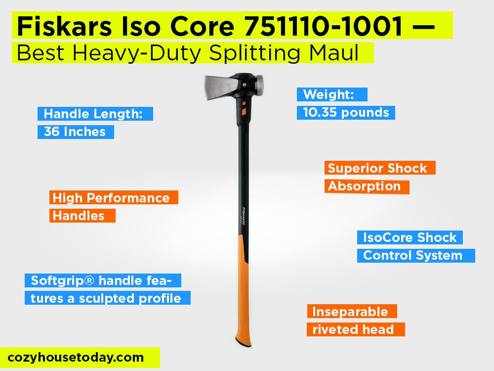 Fiskars Iso Core 751110-1001 Review, Pros and Cons. Check our Best Best Heavy-Duty Splitting Maul 2018