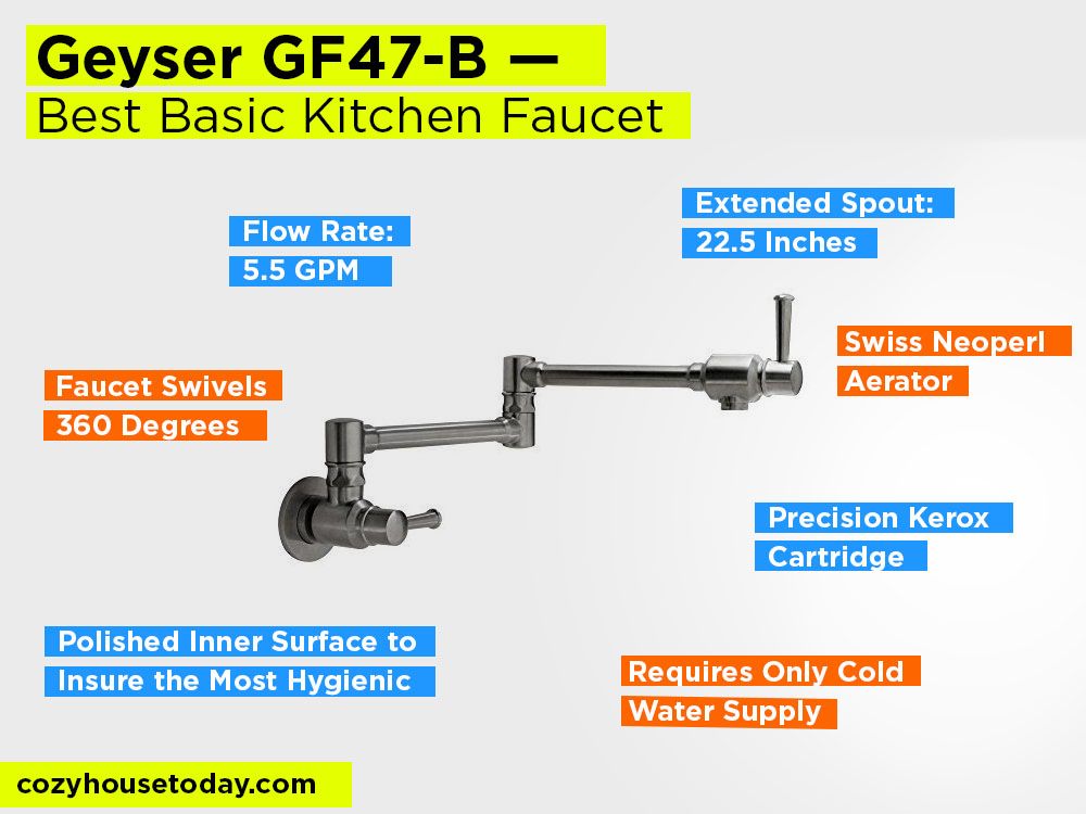 Geyser GF47-B Review, Pros and Cons. Check our Best Basic Kitchen Faucet 2018