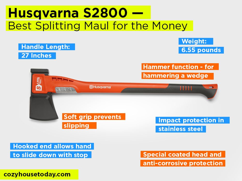 Husqvarna S2800 Review, Pros and Cons. Check our Best Splitting Maul for the Money 2018