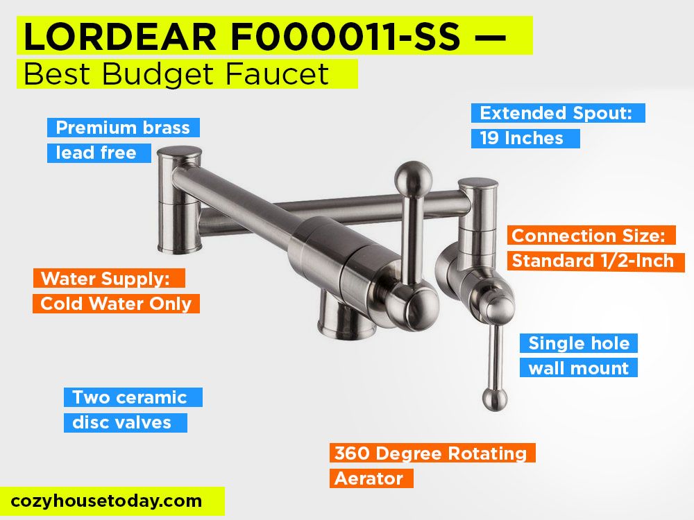 LORDEAR F000011-SS Review, Pros and Cons. Check our Best Budget Faucet 2018