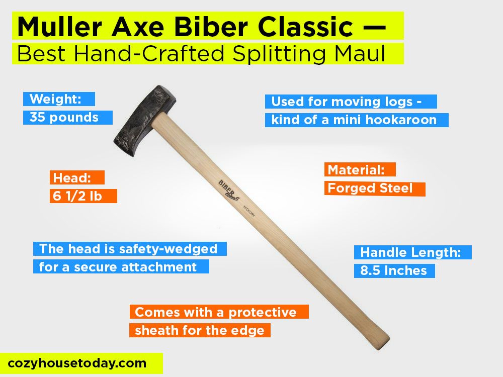 Muller Axe Biber Classic Review, Pros and Cons. Check our Best Hand-Crafted Splitting Maul 2018
