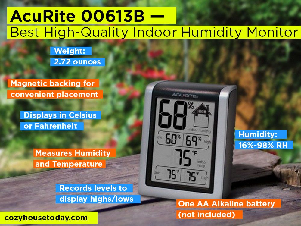 AcuRite 00613B Review, Pros and Cons. Check our Best High-Quality Indoor Humidity Monitor 2018