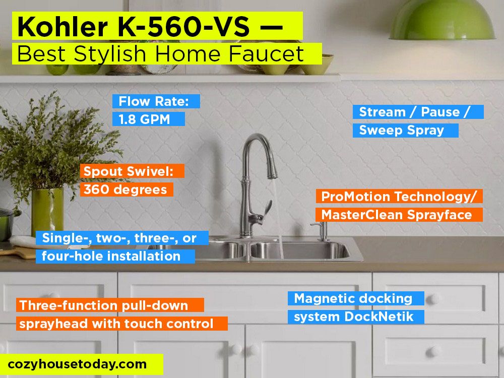 Kohler K-560-VS Review, Pros and Cons. Check our Best Stylish Home Faucet 2018