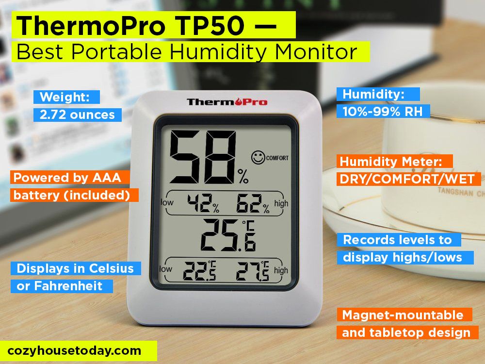 ThermoPro TP50 Review, Pros and Cons. Check our Best Portable Humidity Monitor for Indoor Spaces 2018