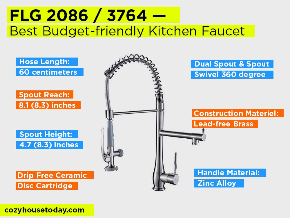 FLG 2086 / 3764 Review, Pros and Cons. Check our Best Budget-friendly Kitchen Faucet 2018