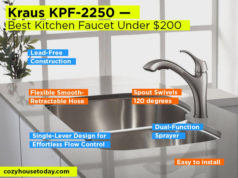 Kraus KPF-2250 Review, Pros and Cons. Check our Best Kitchen Faucet Under $200 2018