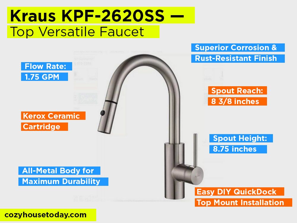 Kraus KPF-2620SS Review, Pros and Cons. Check our Top Versatile Faucet 2018