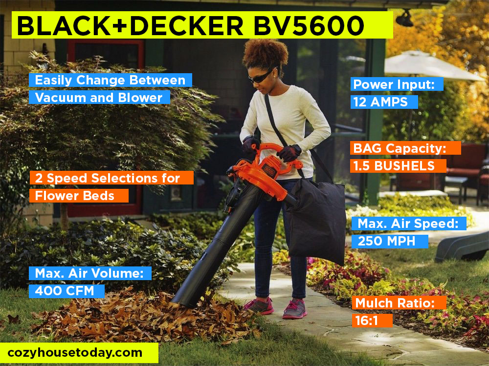 BLACK+DECKER BV5600 Review, Pros and Cons. Check Best Leaf Vacuums 2024