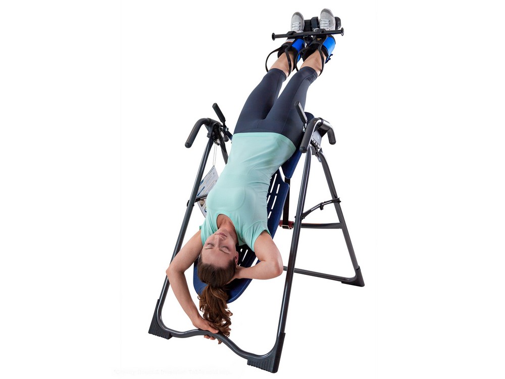 Gravity boots for inversion table