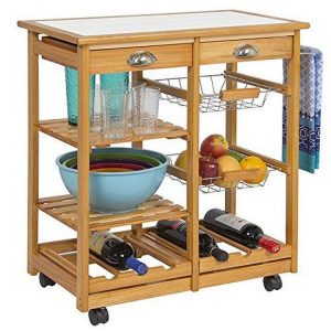 Best Choice Products Wood Kitchen Storage Cart