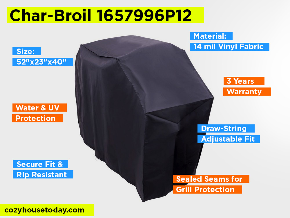 Char-Broil 1657996P12 Review, Pros and Cons. Check Best Char-Broil Grill Cover 2024