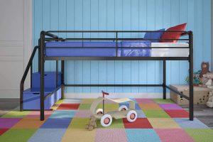 DHP Junior Twin Metal Loft Bed int