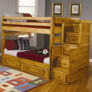 Full Size Bunk Bed with Stairway int