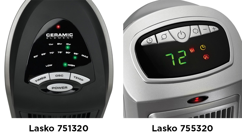 Lasko 751320 and 755320 have displays