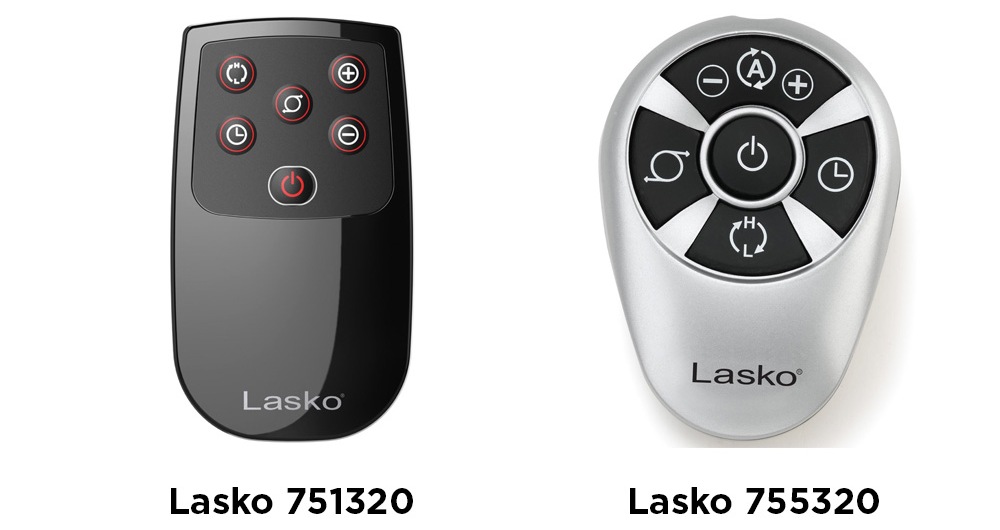 Lasko 751320 and 755320 models have a remote