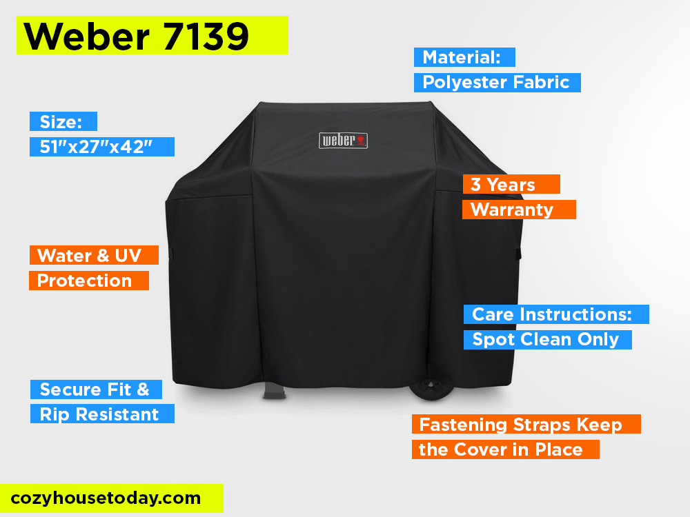Weber 7139 Review, Pros and Cons. Check Best Fitted Grill Cover 2024