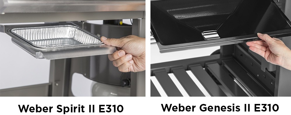 Weber Spirit E310 and Genesis E310 have a grease management system