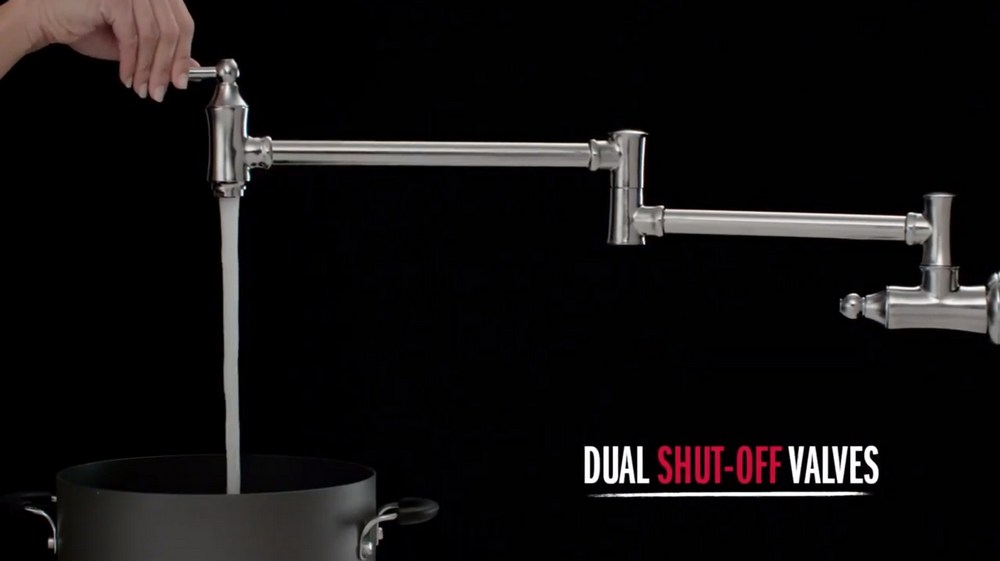 Delta 1177LF-SS Pot Filler with Dual shut-off valves