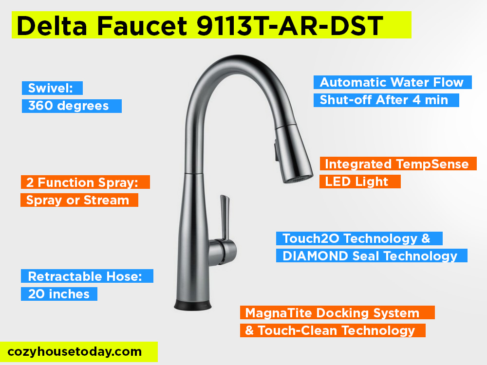 Delta Faucet 9113T-AR-DST Review, Pros and Cons. 2024