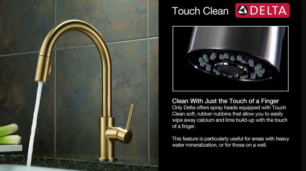 Delta Faucet 9159-AR-DST comes with Touch-Clean spray holes