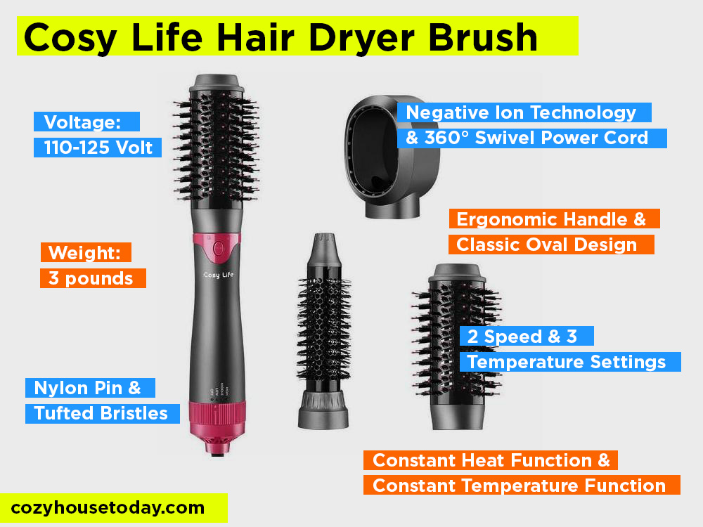 Cosy Life Hair Dryer Brush Review, Pros and Cons. 2023