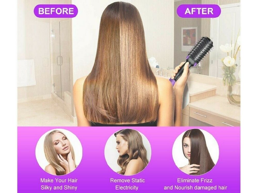 Hot Air Brush EconoLED can curl, straighten and dry your hair