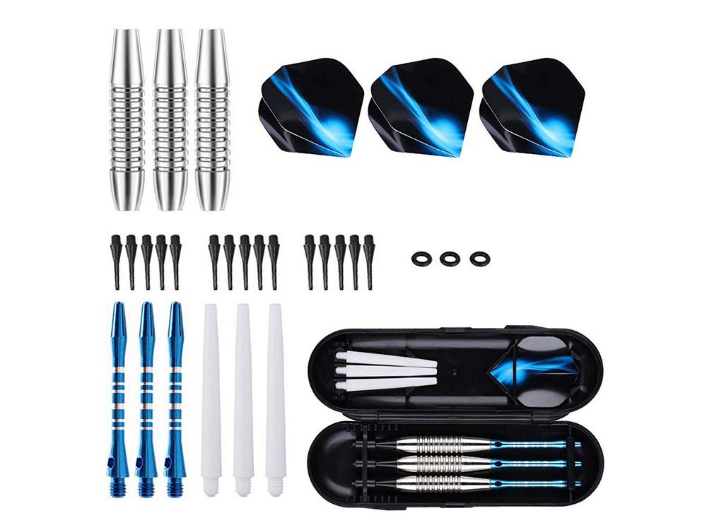 Sanfeng Darts Plastic Tip Set has extra shafts, flights, and plastic tips