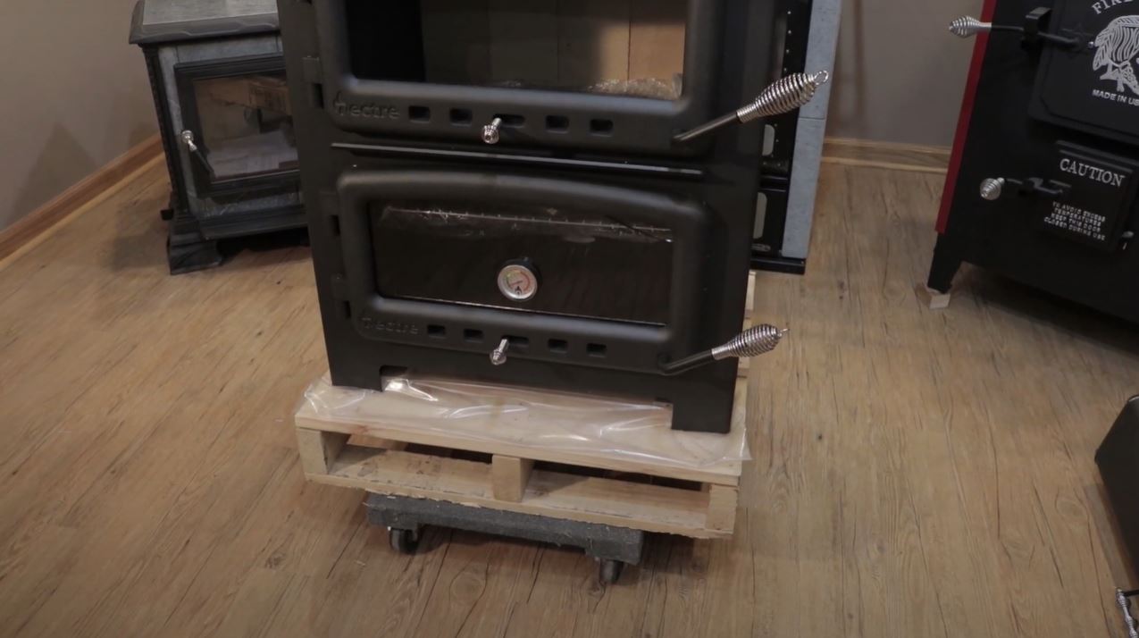 Move the stove with the help of a dolly