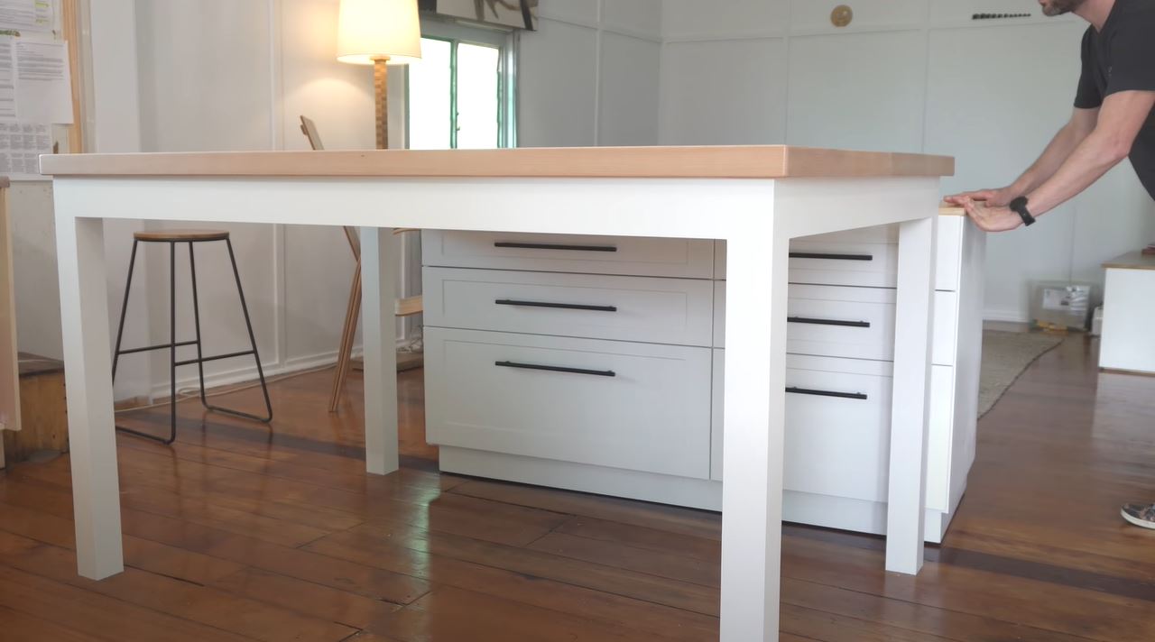 kitchen island with table