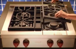 Remove and wash Wolf gas range grates